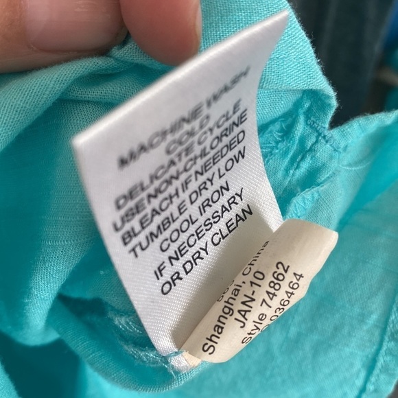 Lilly Pulitzer Elina Cotton Slub Tunic Embroidered Detail - Picture 10 of 10